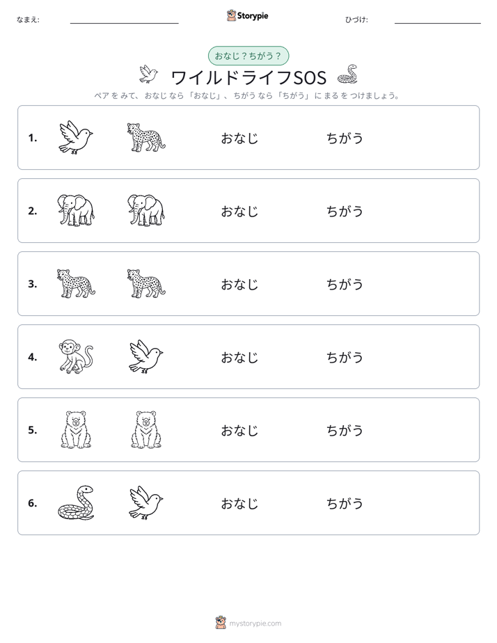 同じか違うか