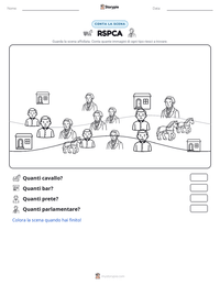 Anteprima della scheda stampabile di RSPCA