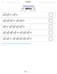 Prévia da folha de atividades imprimível RSPCA