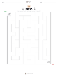 RSPCA printable worksheet preview