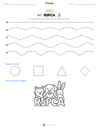Vista previa de la hoja de trabajo imprimible de RSPCA