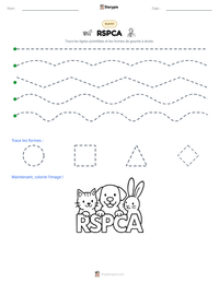 Aperçu de la feuille de travail imprimable RSPCA