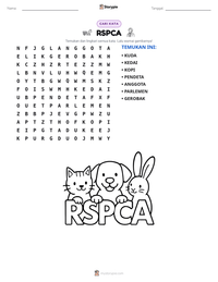 Prabaca lembar kerja cetak RSPCA