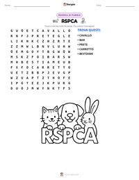 Anteprima della scheda stampabile di RSPCA