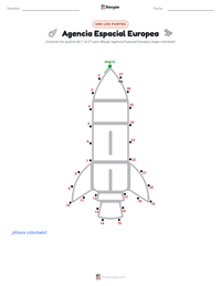 Vista previa de la hoja de trabajo imprimible de Agencia Espacial Europea