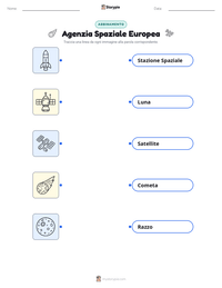 Anteprima della scheda stampabile di Agenzia Spaziale Europea