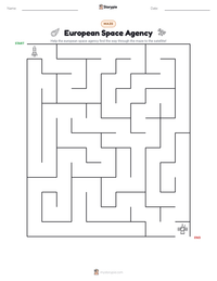 European Space Agency printable worksheet preview