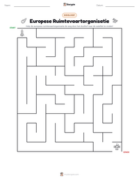 Europese Ruimtevaartorganisatie afdrukbare werkblad voorbeeld