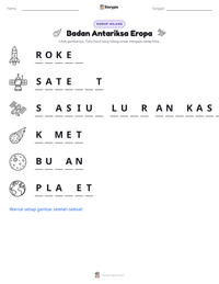 Prabaca lembar kerja cetak Badan Antariksa Eropa