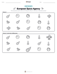 European Space Agency printable worksheet preview
