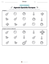 Anteprima della scheda stampabile di Agenzia Spaziale Europea