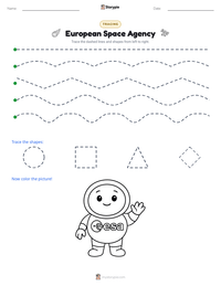 European Space Agency printable worksheet preview