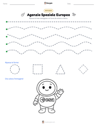 Anteprima della scheda stampabile di Agenzia Spaziale Europea