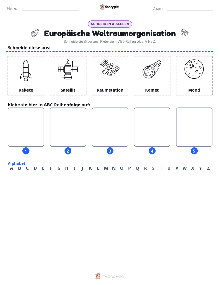 Schneiden & Einfügen Alphabet