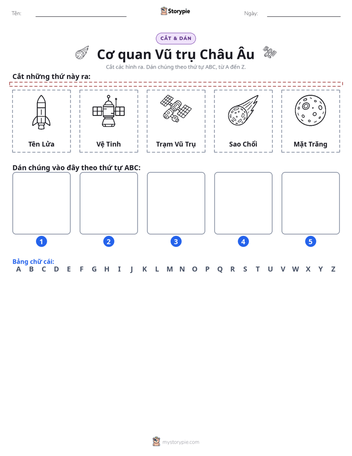 Cắt & Dán Chữ Cái