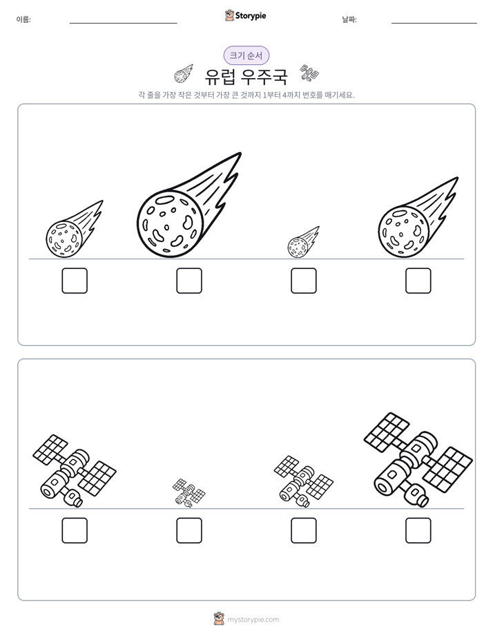 크기 순서