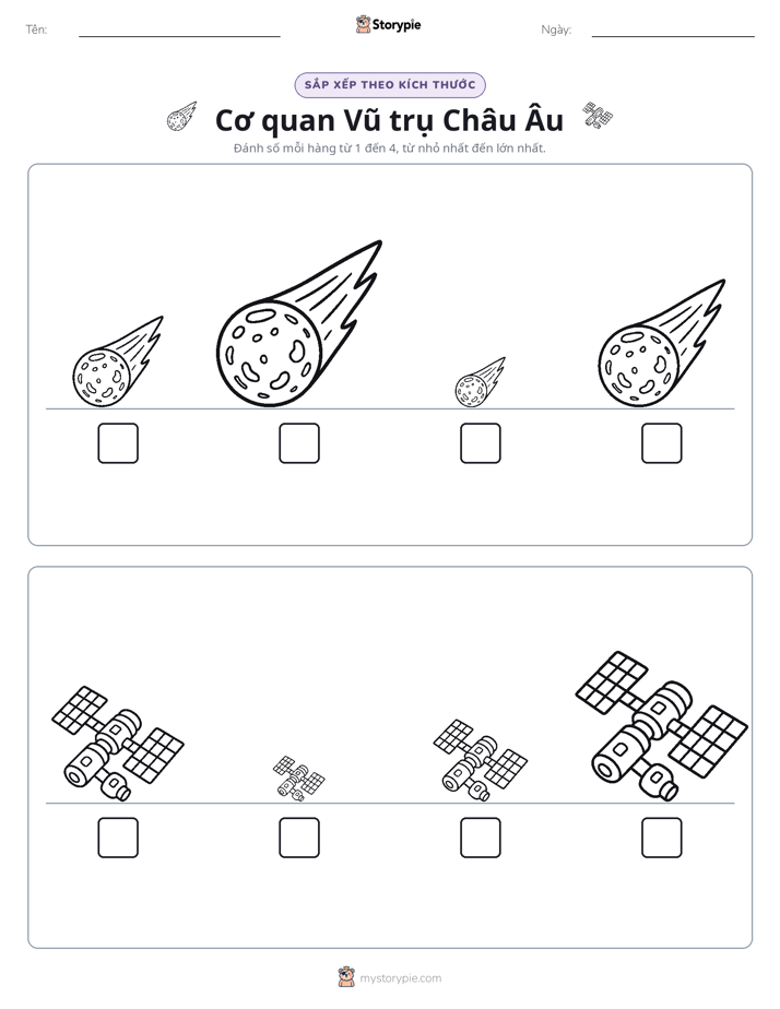Thứ Tự Kích Thước