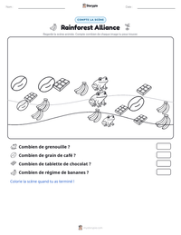 Aperçu de la feuille de travail imprimable Rainforest Alliance