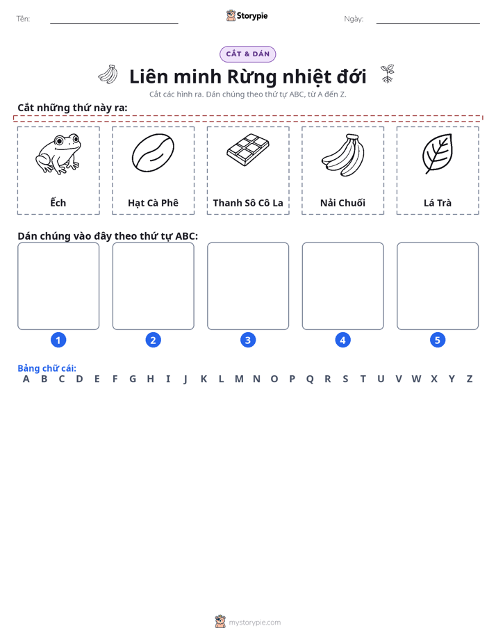 Cắt & Dán Chữ Cái