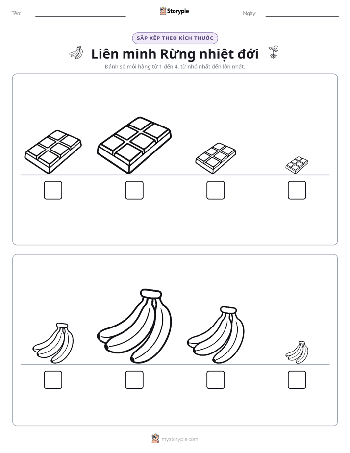 Thứ Tự Kích Thước