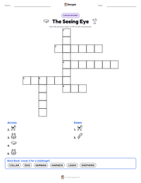 The Seeing Eye printable worksheet preview