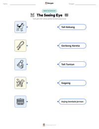 Prabaca lembar kerja cetak The Seeing Eye