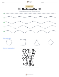 The Seeing Eye afdrukbare werkblad voorbeeld