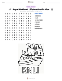 Royal National Lifeboat Institution printable worksheet preview