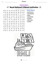 Anteprima della scheda stampabile di Royal National Lifeboat Institution