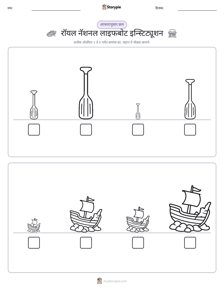 आकार क्रम