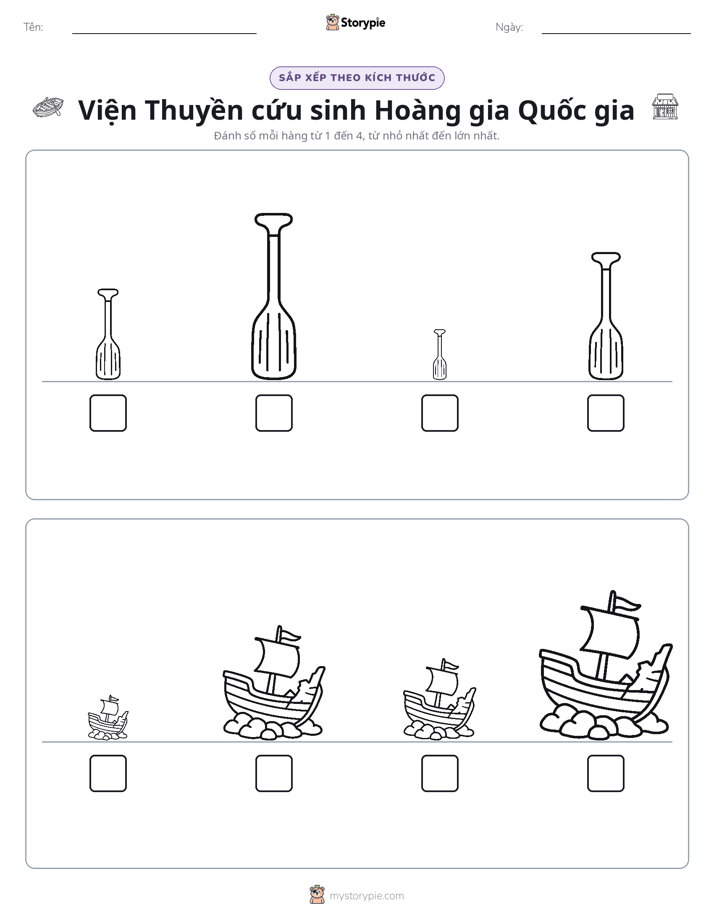 Thứ Tự Kích Thước