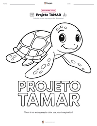 Projeto TAMAR printable worksheet preview