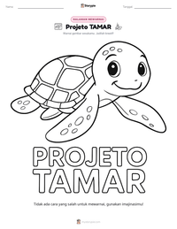 Prabaca lembar kerja cetak Projeto TAMAR