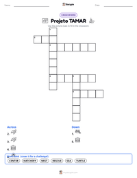 Projeto TAMAR printable worksheet preview