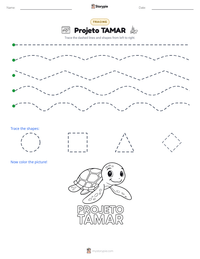 Projeto TAMAR printable worksheet preview