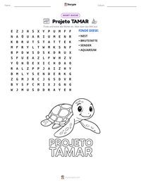 Projeto TAMAR druckbare Arbeitsblatt Vorschau