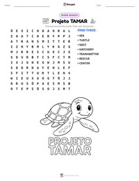 Projeto TAMAR printable worksheet preview