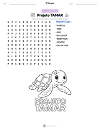 Aperçu de la feuille de travail imprimable Projeto TAMAR