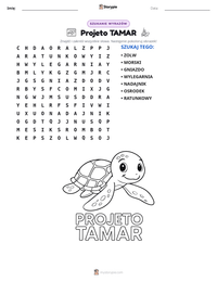 Podgląd drukowalnego arkusza ćwiczeń Projeto TAMAR