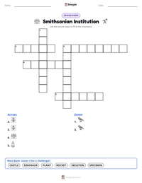 Smithsonian Institution printable worksheet preview