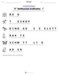 Smithsonian Institution druckbare Arbeitsblatt Vorschau