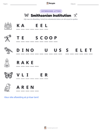 Smithsonian Institution afdrukbare werkblad voorbeeld