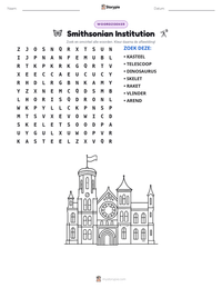 Smithsonian Institution afdrukbare werkblad voorbeeld