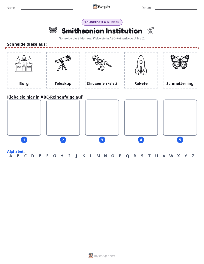 Schneiden & Einfügen Alphabet