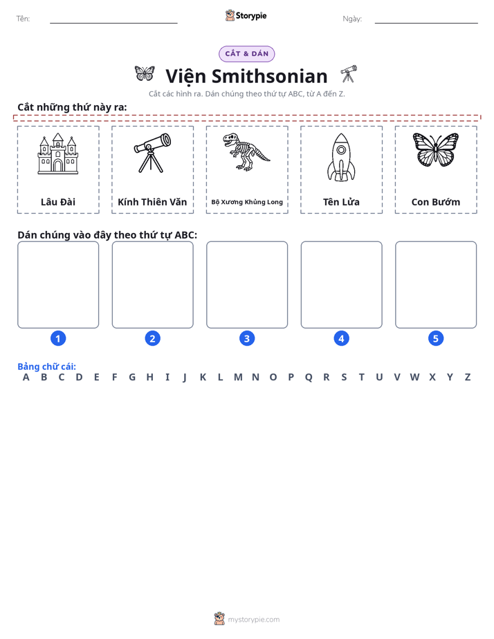 Cắt & Dán Chữ Cái
