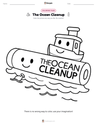 The Ocean Cleanup printable worksheet preview