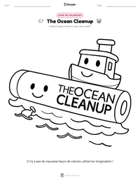 Aperçu de la feuille de travail imprimable The Ocean Cleanup