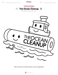 Prévia da folha de atividades imprimível The Ocean Cleanup