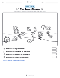 Aperçu de la feuille de travail imprimable The Ocean Cleanup