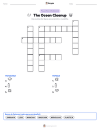 Prévia da folha de atividades imprimível The Ocean Cleanup